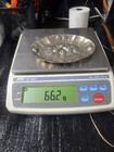 Antique German 800 Solid Silver Repousse Fruit Dish Vanity Bowl