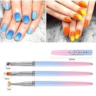 Jcakes 3pcs Ombre Nail Brush Ombre Brush For Gel Nails Manicure Brush Nail 