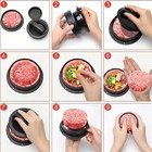 Non Stick Stuffed Burger Press Hamburger Patty Molds Maker Sliders Grade Abs