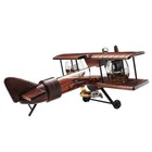 The Wine Savant Antique Wood Airplane Decanter Set With 2 Glasses - Large 21 