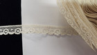 Vintage antique  Lt  Beige  Cotton Leavers Lace  9 Yards