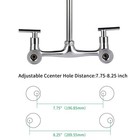 8 Inch Center Wall Mount Kitchen Faucet  Commercial Restaurant Sink Faucet Wi   