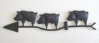 Antique Vintage Three Pigs Weather Vane Hand Made Weathervane