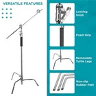 Flashpoint 10  C Light Stand On Turtle Base Kit With Two Tier Spring Loaded Rise