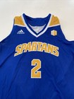 Game Worn Used Adidas San Jose State Spartans Sjsu Basketball Jersey Lge 5  2