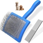 2pcs Slicker Brush For Dogs   Pet Comb professional Dog Grooming Brush Golden   