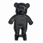Vintage Cast Iron Teddy Bear Doorstop 8 5  Black Rustic Farmhouse Cabin Decor