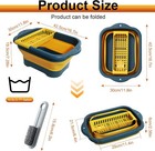 2 77 Gallon  10 5l  Collapsible Dish Basin With Drain Plug  Yellow Camping Dish