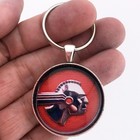 Vintage Pontiac Indian Emblem Badge Ornament Logo 1 2  Dia  Keychain