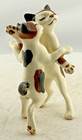 Vintage Hagen Renaker Dancing Calico Cats White Black Brown  2 1 2  Tall Retired