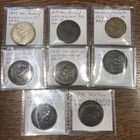 Lot Of 8 Copper Hard Times Tokens 1837-1841 Mix Of Designs Vg-xf