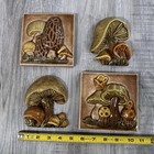 Vintage Mcm Mushroom   Snail Wall Decor Set Of 6 Hand Painted Retro Rare Duncan 
