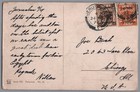 1922 Jerusalem Palestine To Usa Postcard Featuring Scott  37   41 1m 5m Stamps  