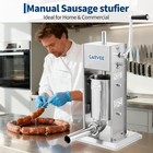 7lb 3l Manual Sausage Stuffer Vertical Meat Filler W  2-speed Stainless Steel Us