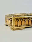 Vintage Masterpiece Series Metal Gold Tone Ormolu Trinket Jewelry Box Japan
