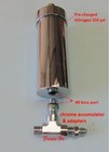 Lowrider Hydraulics Accumulator  Boss 8 Port  Pre-charged   Adapters  All Chrome