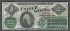 1862  2 Large Size Legal Tender Historic United States Note 