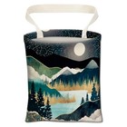 Car Trash Can  Cute Car Trash Bag  Hanging Car Organizer Night Forest Mountain