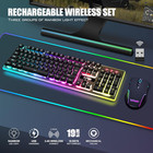 K10 Wireless Gaming Keyboard And Mouse Combo  Led Backlit Rechargeable 3800mah B