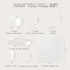 Pegboard Wall Organizer Kit  4 White Panels Accessories