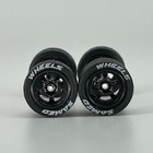 Black 12mm Lettered 5 Spoke Wheels - 12 12mm For Hot Wheels