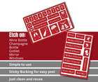 Engagement Wedding Guest List Label Glass Etching Stencils Reusable Armour Etch