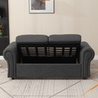 2   3 Seater Sofa With Storage Solution Linen Fabric Couch Love Seat Settee