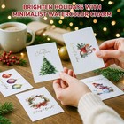 24 Pack Gold Foiled 6x4in Minimalist Watercolor Boxed Christmas Cards With Envel