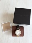 Michael Kors Mk-6055 Watch Chronograph Mini Parker Two-tone Pav   Gold Silver