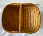 Stunning Small Antique French Hand Woven Charentaise Wicker  Berry Basket C1950s