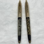 1950s Chanel No 5 Arpege 14 K Gold Filigree Perfumed Ballpoint Pens   Box