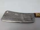Vtg Old Hickory Shapleigh s Butcher Hammer Forged 1843 Cleaver 12    Full Tang