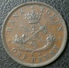 1857 Bank Of Upper Canada One Penny Canadian Colonial Token