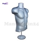 Male Torso Mannequin -grey  silver    Stand   Hanging Hook  Men Dress Form