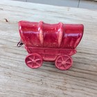 Vintage Japan Celluloid Covered Wagon Tape Measure 