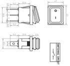 2waterproof Rocker Switch  01 Golden Pin  On-off  2 Pieces 120v 10a  250v 6a ac  