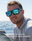Attcl Sports Polarized Sunglasses For Men  Secure Anti-slip Lightweight Tr90 Squ