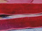 Vintage Velvet Ribbon 5 8  Rayon Trim 30 5 pc Made In France Rust