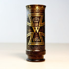 Trench Art Wwii Wwi Iron Cross German Shot Glass Flak  Brass Memorabilia