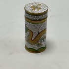 Vintage Chinese Cloisonn   Enamel And Brass Dragon Trinket Snuff Box