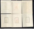 Hungary 1951 First Stamp Ann 6 Souvenir Sheets Perf imperf Cv  775 Mnh 17778