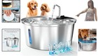 7l Pet Water Fountain  Stainless Steel Design  Multi-filter   Deep Drinking Bowl