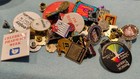 Large Lot Of Lapel Pins And Buttons