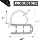 20ft Door Rubber Seal Strip Trim Seal With Side Bulb For Cars  Trucks  Boats  Rv