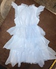 Girls Baby Blue Tiered Princess Cinderella Party Formal Tulle Dress 7