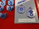 Lot Of Us Air Force Usaf Various Rank Metal Chevrons Insignias Cb Silver   Blue