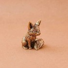 1pcs Brass Fox Animal Statue Small Sculpture Tabletop Figurine Home Decor Gifts