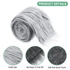 Faux Fur Fabric Precut Strips  59x4 Inch For Diy Crafts Christmas  frost Grey 