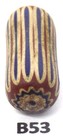 Long Old Antique Venetian Chevron Trade Bead African Worn B53 Bg 54