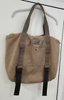 Adidas X Stella Mccartney Silver Logo Tan Canvas Yoga Gym Travel Bag Activewear 